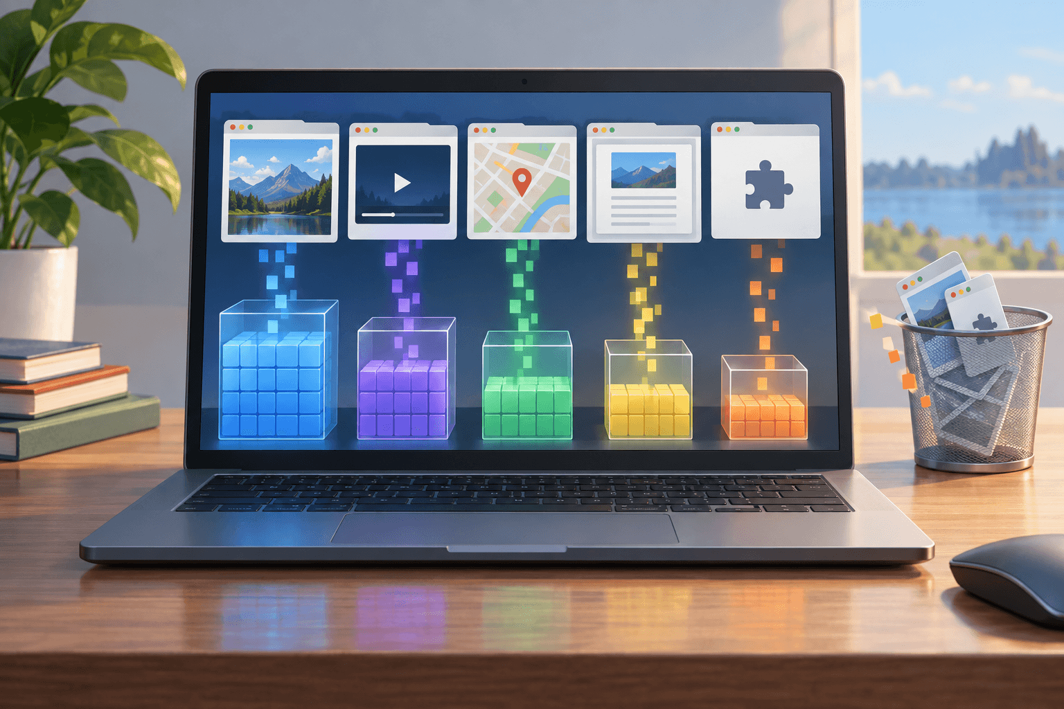 AI-generated illustration accompanying the story: Why Chrome Can Use a Lot of RAM—and How Memory Saver Helps
