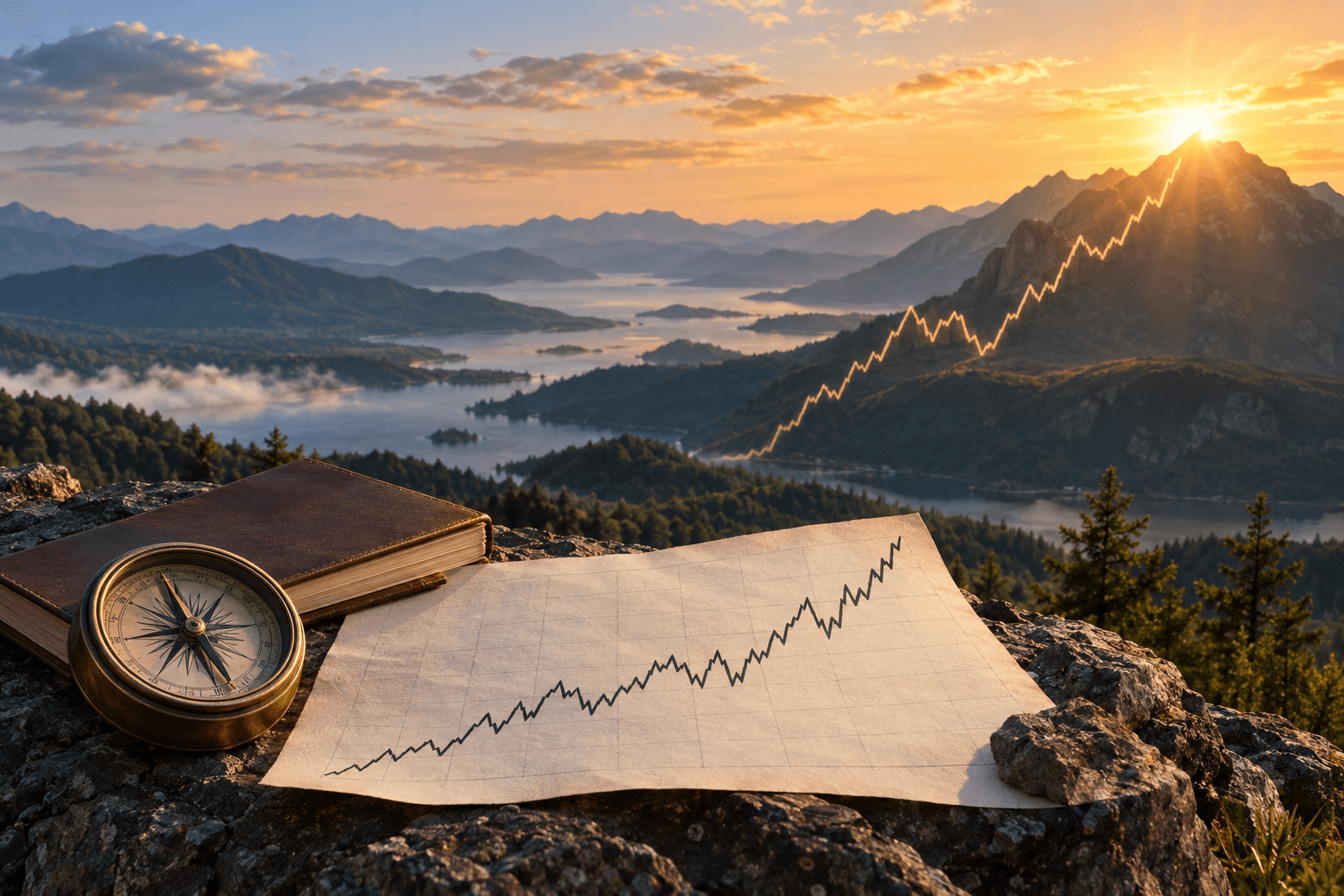 AI-generated illustration accompanying the story: What Long-Term S&P 500 Data Show About Returns and Risk