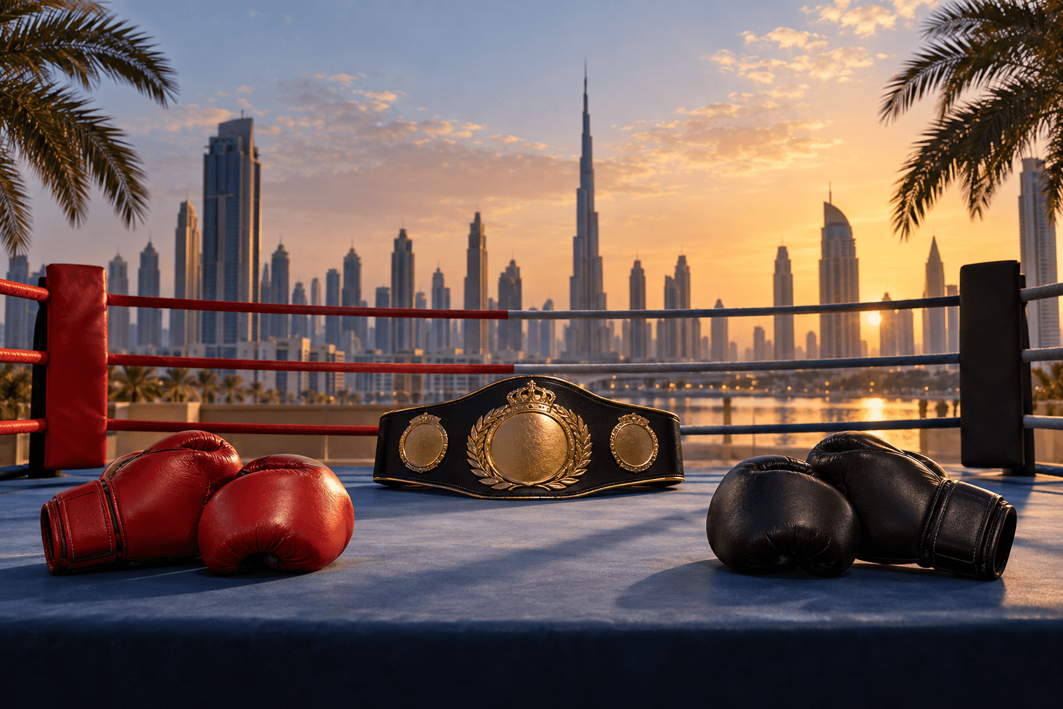 AI-generated illustration accompanying the story: Jake Paul’s Dec. 24 boxing return set for Dubai as opponent remains unnamed