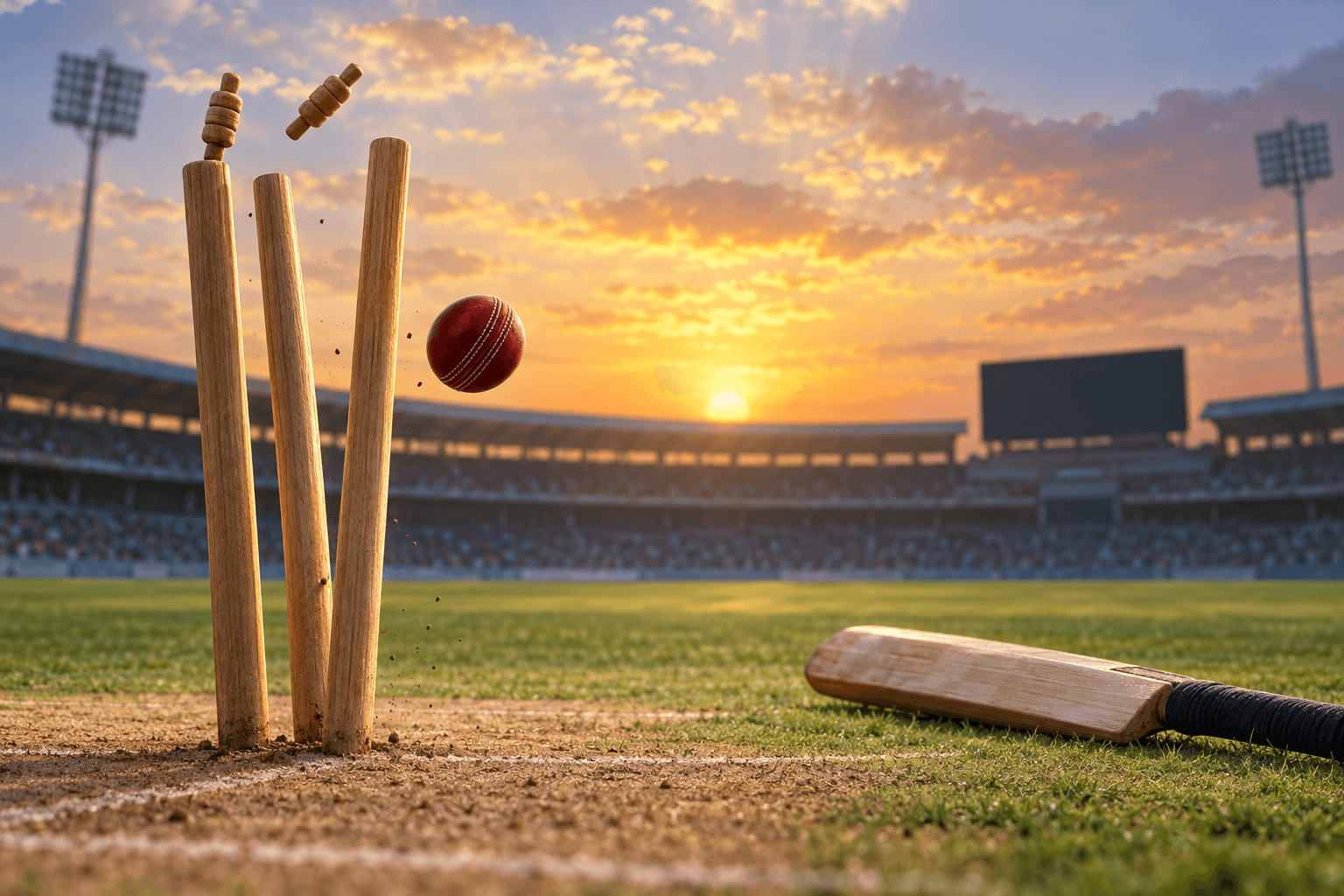 AI-generated illustration accompanying the story: Chase takes three as Bangladesh reaches 79 for six in first Test