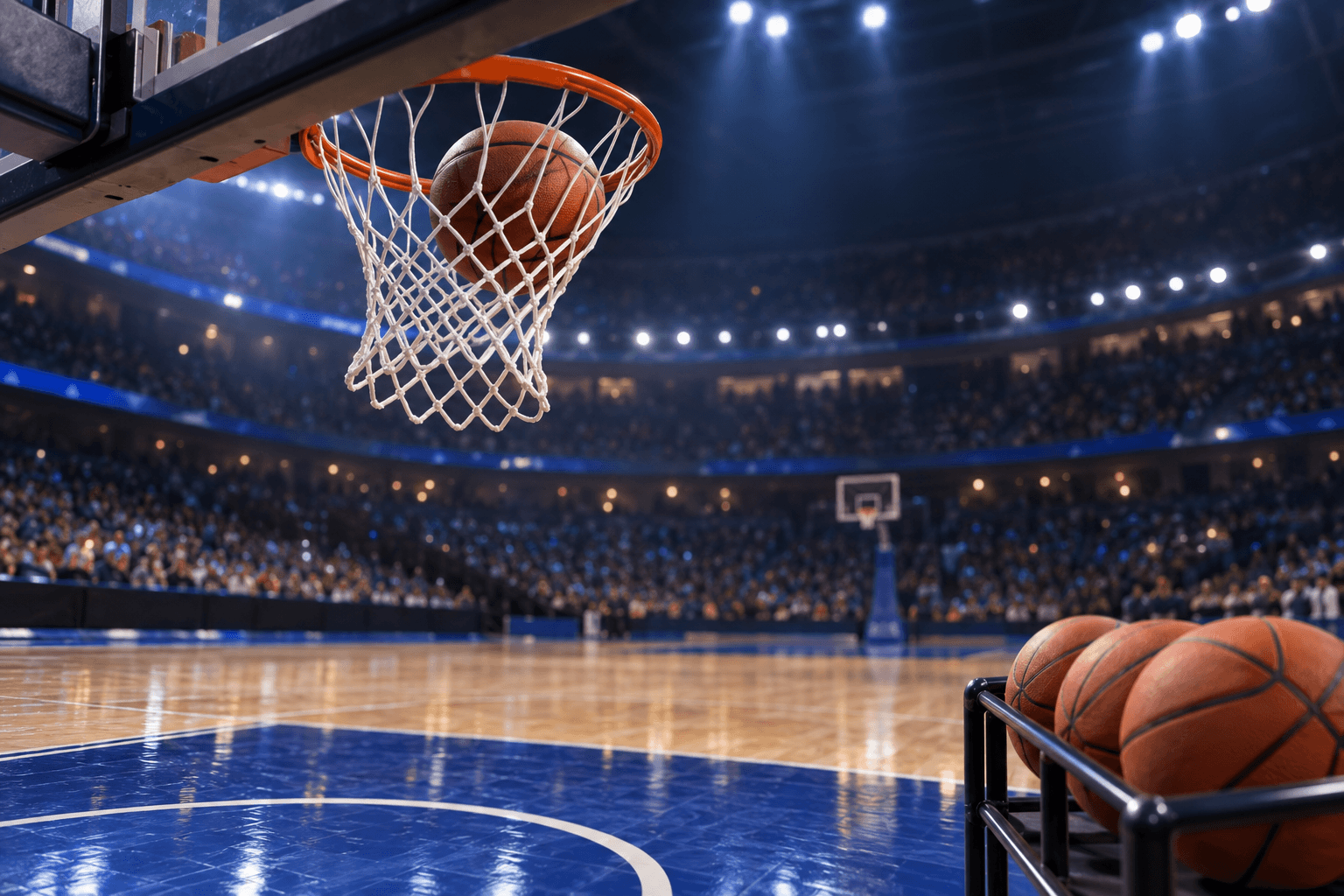 AI-generated illustration accompanying the story: LeBron James Leads 76ers Past Knicks in NBA Cup Game