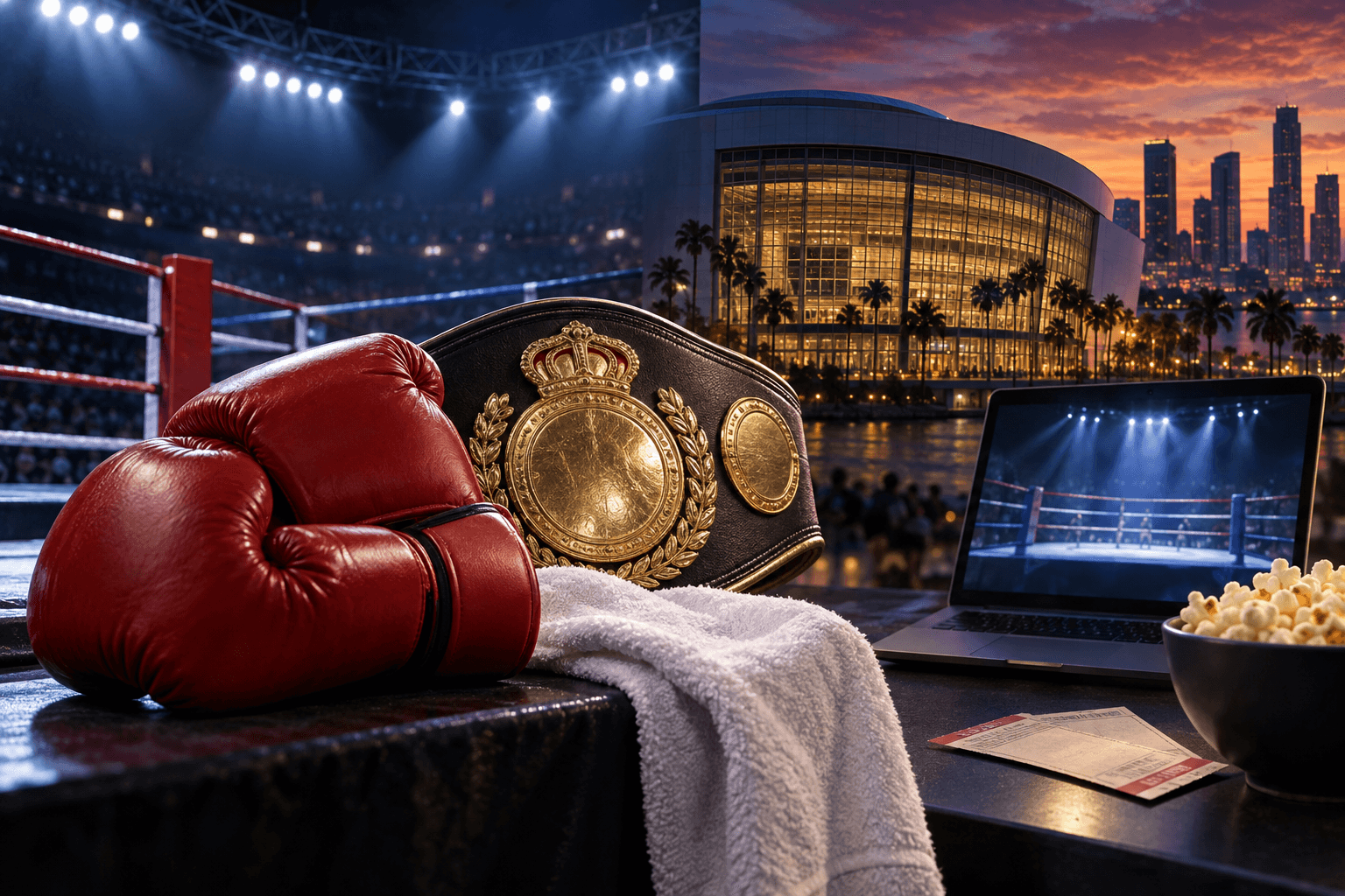 AI-generated illustration accompanying the story: Canelo Alvarez vs. Christian Mbilli: How to watch, start time, PPV price and full card
